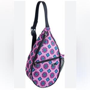 Pursetti Brand Blue & Purple Sling Crossbody Bag Backpack Travel Purse